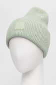 Вовняна шапка The North Face колір зелений з товстого трикотажу вовна