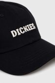 Бавовняна бейсболка Dickies колір чорний з аплікацією