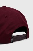 Бавовняна бейсболка Vans колір бордовий з аплікацією