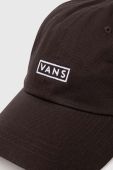 Бавовняна бейсболка Vans колір коричневий з принтом