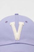 Бавовняна бейсболка Vans колір фіолетовий з аплікацією (3379158)