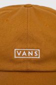 Бавовняна бейсболка Vans колір коричневий з аплікацією (3379161)