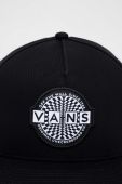 Бавовняна бейсболка Vans колір чорний з аплікацією (3419564)