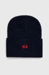 Шапка La Martina колір синій з тонкого трикотажу Шапка La Martina колір синій з тонкого трикотажу