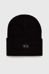 Шапка La Martina колір чорний з тонкого трикотажу Шапка La Martina колір чорний з тонкого трикотажу