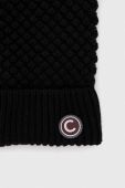 Шапка з домішкою вовни Colmar колір чорний з товстого трикотажу