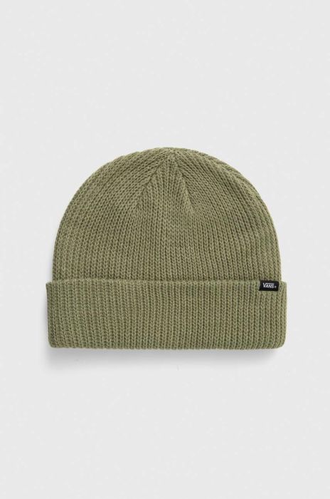 Шапка Vans колір зелений з товстого трикотажу (3557806)