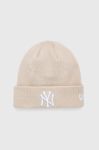 Шапка New Era колір бежевий з тонкого трикотажу NEW YORK YANKEES (3561643) Шапка New Era колір бежевий з тонкого трикотажу NEW YORK YANKEES (3561643)