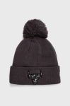 Шапка New Era колір сірий з товстого трикотажу CHICAGO BULLS Шапка New Era колір сірий з товстого трикотажу CHICAGO BULLS