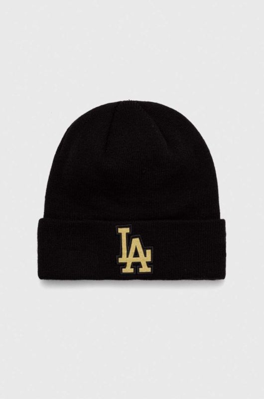 Шапка New Era колір чорний  LOS ANGELES DODGERS