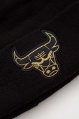 Шапка New Era колір чорний з товстого трикотажу CHICAGO BULLS