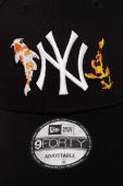 Бавовняна бейсболка New Era колір чорний з аплікацією NEW YORK YANKEES (3543797)