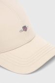 Бавовняна бейсболка Gant колір бежевий з аплікацією (3372648)