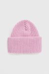Шапка Houdini Big колір рожевий з товстого трикотажу вовна Шапка Houdini Big колір рожевий з товстого трикотажу вовна