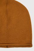 Шапка з домішкою вовни United Colors of Benetton колір коричневий з тонкого трикотажу