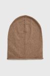 Шапка з домішкою вовни United Colors of Benetton колір бежевий з тонкого трикотажу (3537671) Шапка з домішкою вовни United Colors of Benetton колір бежевий з тонкого трикотажу (3537671)