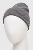 Кашемірова шапка United Colors of Benetton колір сірий з тонкого трикотажу вовна