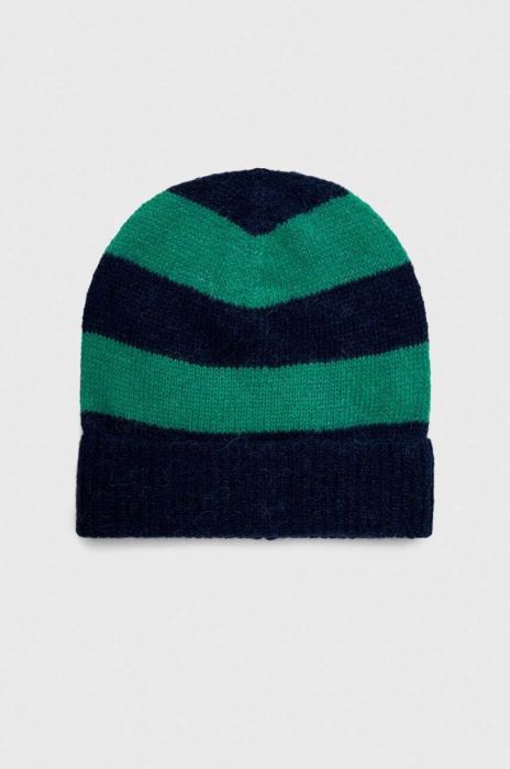 Шапка з домішкою вовни United Colors of Benetton з тонкого трикотажу колір барвистий (3653484)