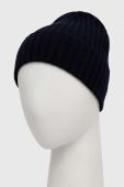 Шапка з домішкою вовни Sisley колір синій з тонкого трикотажу (3629455)