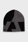 Шапка Salewa колір чорний вовна Шапка Salewa колір чорний вовна