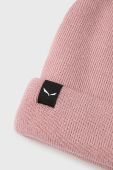 Шапка Salewa PUEZ AM колір рожевий вовна