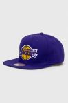 Кепка Mitchell&Ness LOS ANGELES LAKERS колір фіолетовий з аплікацією