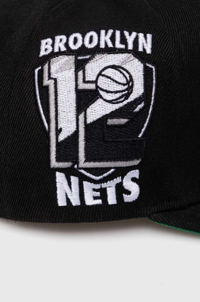 Кепка Mitchell&Ness BROOKLYN NETS колір чорний з аплікацією (3513365) фото 3