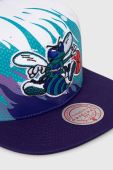 Бавовняна бейсболка Mitchell&Ness CHARLOTTE HORNETS колір білий візерунок