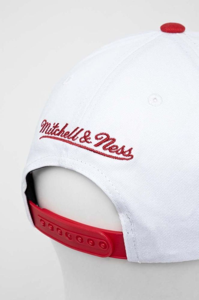 Бавовняна бейсболка Mitchell&Ness MIAMI HEAT колір білий візерунок фото 2