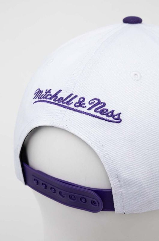 Бавовняна бейсболка Mitchell&Ness MILWAUKEE BUCKS колір білий візерунок фото 2