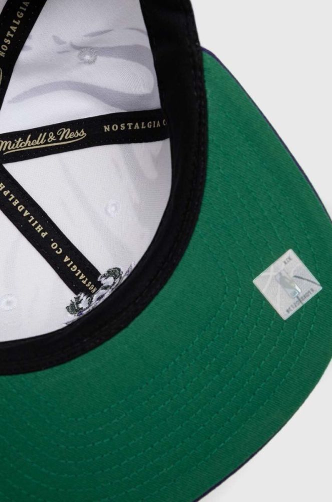 Бавовняна бейсболка Mitchell&Ness MILWAUKEE BUCKS колір білий візерунок фото 4