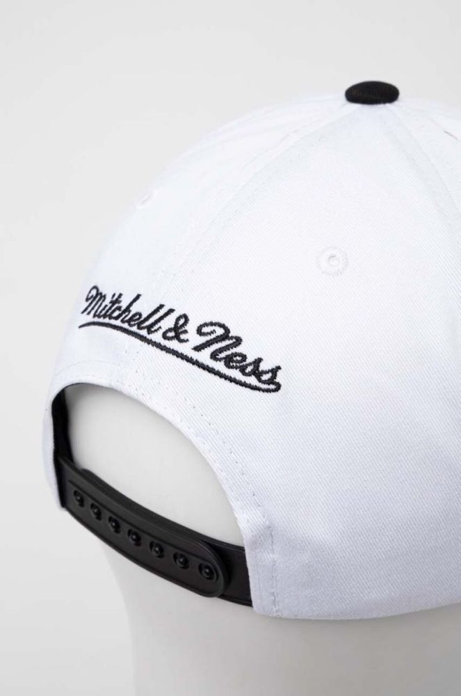 Бавовняна бейсболка Mitchell&Ness BROOKLYN NETS колір білий візерунок фото 2