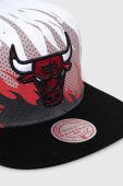 Бавовняна бейсболка Mitchell&Ness CHICAGO BULLS колір білий візерунок