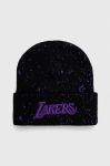 Шапка Mitchell&Ness LOS ANGELES LAKERS колір чорний з товстого трикотажу Шапка Mitchell&Ness LOS ANGELES LAKERS колір чорний з товстого трикотажу