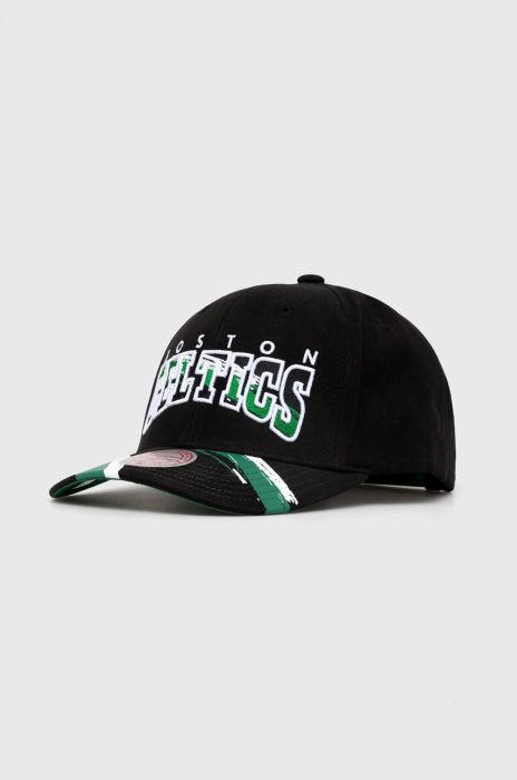 Бавовняна бейсболка Mitchell&Ness BOSTON CELTICS колір чорний візерунок