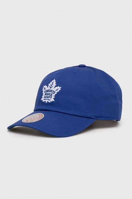 Бавовняна бейсболка Mitchell&Ness TORONTO MAPLE LEAFS з аплікацією колір блакитний
