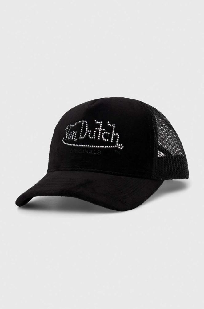 Кепка Von Dutch колір чорний з аплікацією (3434041)