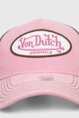 Кепка Von Dutch колір рожевий з аплікацією (3620639)
