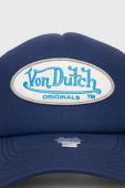 Кепка Von Dutch колір синій з аплікацією