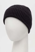 Вовняна шапка Lacoste колір чорний вовна (3523362)