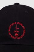 Бавовняна бейсболка Vertere Berlin колір чорний з аплікацією (3601871)