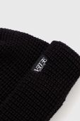 Вовняна шапка Vertere Berlin колір чорний з товстого трикотажу вовна