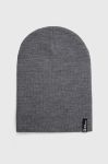Шапка Jack Wolfskin колір сірий з товстого трикотажу Шапка Jack Wolfskin колір сірий з товстого трикотажу
