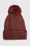 Шапка Jack Wolfskin Pompom колір рожевий вовна Шапка Jack Wolfskin Pompom колір рожевий вовна