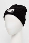 Шапка Jack Wolfskin колір чорний з товстого трикотажу