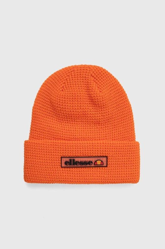 Шапка Ellesse колір помаранчевий з товстого трикотажу
