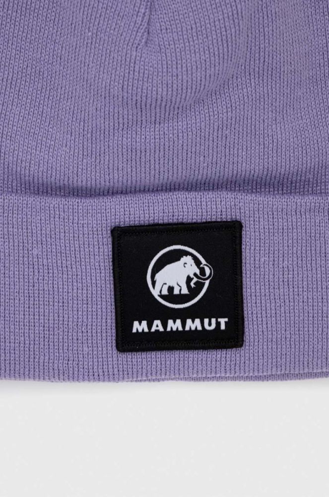 Шапка Mammut Fedoz колір фіолетовий з тонкого трикотажу фото 3