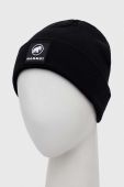 Шапка Mammut Fedoz колір чорний з тонкого трикотажу