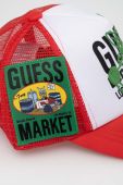 Кепка Guess Originals колір червоний з принтом