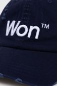 Бавовняна бейсболка Won Hundred колір синій з аплікацією